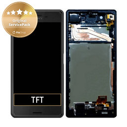 Sony Xperia X F5121, X Dual F5122 - Ecran LCD + Sticlă Tactilă + Ramă (Graphite Black) - 1302-4791 Genuine Service Pack