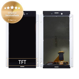 Sony Xperia XZ F8331 - Ecran LCD + Sticlă Tactilă (Mineral Black) - 1304-9084 Genuine Service Pack