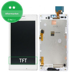 Sony Xperia L C2105 - Ecran LCD + Sticlă Tactilă + Ramă (White) - 78P5320002N Genuine Service Pack