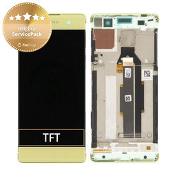 Sony Xperia XA F3111 - Ecran LCD + Sticlă Tactilă + Ramă (Lime Gold) - 78PA3100020, 78PA3100070 Genuine Service Pack