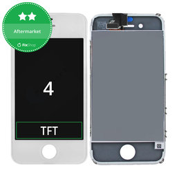 Apple iPhone 4 - Ecran LCD + Sticlă Tactilă + Ramă (White) TFT