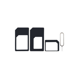 SIM Adaptor 3 în 1 (NanoSIM, MicroSIM, MiniSIM) + Deschizător de Soclu SIM