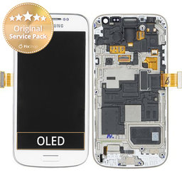 Samsung Galaxy S4 Mini i9195 - Ecran LCD + Sticlă Tactilă + Ramă (White Frost) - GH97-14766B Genuine Service Pack