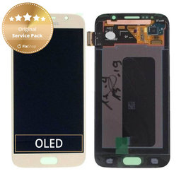 Samsung Galaxy S6 G920F - Ecran LCD + Sticlă Tactilă (Gold Platinum) - GH97-17260C Genuine Service Pack