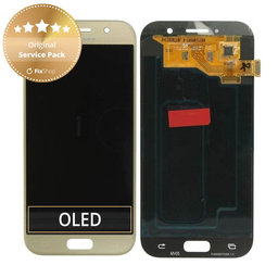 Samsung Galaxy A5 A520F (2017) - Ecran LCD + Sticlă Tactilă (Gold Sand) - GH97-19733B, GH97-20135B Genuine Service Pack