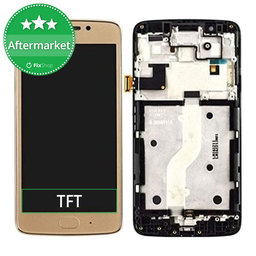 Motorola Moto G5 Plus - Ecran LCD + Sticlă Tactilă + Ramă (Gold) TFT