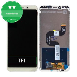 Xiaomi Mi A2 (Mi 6X) - Ecran LCD + Sticlă Tactilă + Ramă (White) TFT