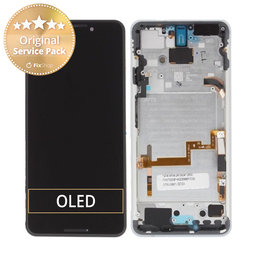 Google Pixel 3 - Ecran LCD + Sticlă Tactilă + Ramă (Clearly White) - 20GB1WW0S03 Genuine Service Pack