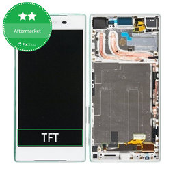 Sony Xperia Z5 E6653 - Ecran LCD + Sticlă Tactilă + Ramă (White) TFT