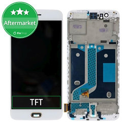 OnePlus 5 - Ecran LCD + Sticlă Tactilă + Ramă (White) TFT