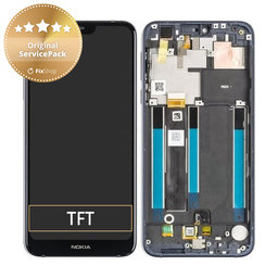 Nokia 7.1 - Ecran LCD + Sticlă Tactilă + Ramă (Gloss Midnight Blue) - 20CTLLW0001 Genuine Service Pack