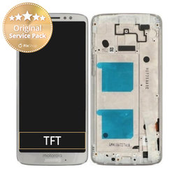 Motorola Moto G6 XT1925 - Ecran LCD + Sticlă Tactilă + Ramă (Silver) - 5D68C10108 Genuine Service Pack