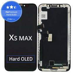 Apple iPhone XS Max - Ecran LCD + Sticlă Tactilă + Ramă Hard OLED FixPremium