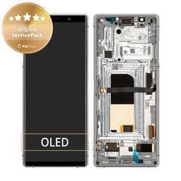 Sony Xperia 5 - Ecran LCD + Sticlă Tactilă + Ramă (Grey) - 1319-9455 Genuine Service Pack