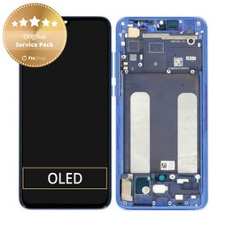 Xiaomi Mi 9 Lite - Ecran LCD + Sticlă Tactilă + Ramă (Aurora Blue) - 561010033033, 5600040F3B00 Genuine Service Pack