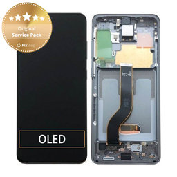 Samsung Galaxy S20 G980F - Ecran LCD + Sticlă Tactilă + Ramă (Cosmic Gray) - GH82-22131A, GH82-22123A, GH82-31433A Genuine Service Pack