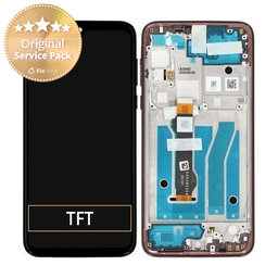 Motorola Moto G8 Plus - Ecran LCD + Sticlă Tactilă + Ramă (Dark Red) - 5D68C15529 Genuine Service Pack