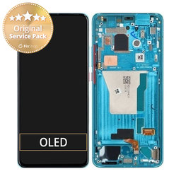 Xiaomi Pocophone F2 Pro - Ecran LCD + Sticlă Tactilă + Ramă (Neon Blue) - 56000D0J1100 Genuine Service Pack