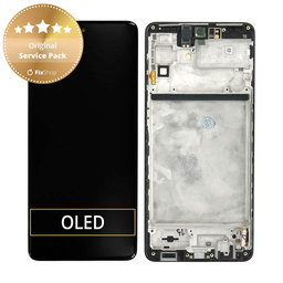 Samsung Galaxy M51 M515F - Ecran LCD + Sticlă Tactilă + Ramă (Celestial Black) - GH82-23568A, GH82-24168A, GH82-24166A Genuine Service Pack