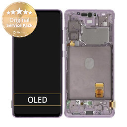 Samsung Galaxy S20 FE 5G G781B - Ecran LCD + Sticlă Tactilă + Ramă (Cloud Lavender) - GH82-24214C, GH82-24215C, GH82-29056C Genuine Service Pack