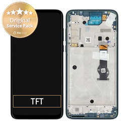 Motorola Moto G8 Power - Ecran LCD + Sticlă Tactilă + Cadru (Capri Blue) - 5D68C16143 Genuine Service Pack