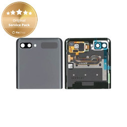 Samsung Galaxy Z Flip 5G F707B - Ecran LCD + Sticlă Tactilă + Ramă (Extern) (Mystic Gray) - GH96-13806A Genuine Service Pack