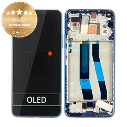 Xiaomi Mi 11 Lite 5G - Ecran LCD + Sticla Tactilă + Ramă (Bubblegum Blue) - 5600040K9A00, 56000C0K9A00 Genuine Service Pack