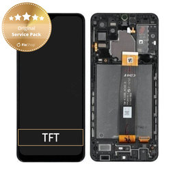 Samsung Galaxy A32 5G A326B - Ecran LCD + Sticlă tactilă + Ramă (Awesome Black) - GH82-25121A, GH82-25122A Genuine Service Pack