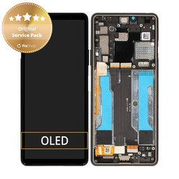 Sony Xperia 10 III - Ecran LCD + Sticla Tactilă + Ramă (Black) - A5034092A Genuine Service Pack