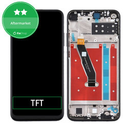 Huawei P40 Lite E - Ecran LCD + Sticlă Tactilă + Ramă (Midnight Black) TFT