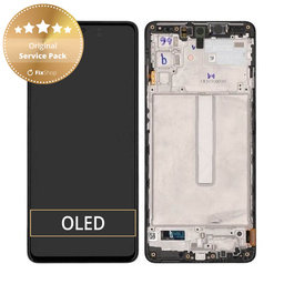 Samsung Galaxy M52 5G M526B - Ecran LCD + Sticlă Tactilă + Ramă (Black) - GH82-27091A, GH82-27094A Genuine Service Pack