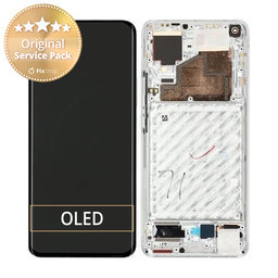 Xiaomi Mi 11, Mi 11 Pro - Ecran LCD + Sticlă Tactilă + Ramă (Cloud White) - 56000700K200 Genuine Service Pack