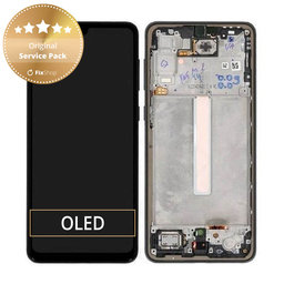 Samsung Galaxy A33 5G A336B - Ecran LCD + Sticlă Tactilă + Ramă (Black) - GH82-28143A, GH82-28144A Genuine Service Pack