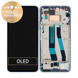 Xiaomi 11 Lite 5G NE 2109119DG 2107119DC - Ecran LCD + Sticlă Tactilă + Ramă (Bubblegun Blue) - 5600050K9D00 Genuine Service Pack