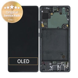 Samsung Galaxy A71 5G A716B - Ecran LCD + Sticlă Tactilă + Ramă (Prism Cube Black) - GH82-22804A Genuine Service Pack