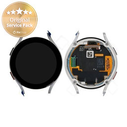 Samsung Galaxy Watch 4 44mm R870, R875 - Ecran LCD + Sticlă Tactilă + Ramă (Silver) - GH97-26410B Genuine Service Pack