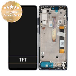 Motorola Moto G200 XT2175 - Ecran LCD + Sticla Tactilă + Ramă (Stellar Blue) - 5D68C20181 Genuine Service Pack