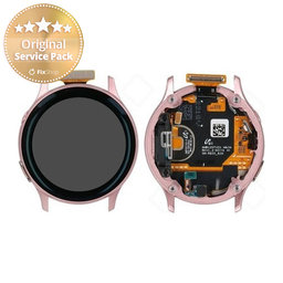 Samsung Galaxy Watch Active 2 40mm R830, R835 - Ecran LCD + Sticlă Tactilă + Ramă (Gold) - GH82-21104B Genuine Service Pack