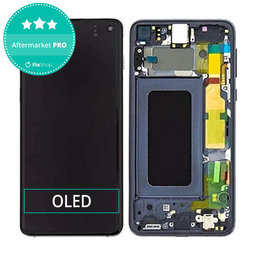 Samsung Galaxy S10e G970F - Ecran LCD + Sticlă Tactilă + Ramă (Prism Black) OLED