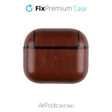 FixPremium - Caz din Piele Artificiala pentru AirPods 3, maro