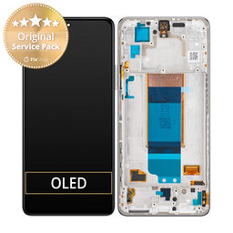 Xiaomi Poco F4 5G 22021211RG, 22021211RI - Ecran LCD + Sticlă tactilă + Ramă (Moonlight Silver) - 56000KL11R00 Genuine Service Pack