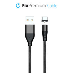 FixPremium - USB-C / USB Cablu Magnetic (1m), negru