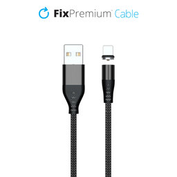 FixPremium - Lightning / USB Cablu Magnetic (1m), negru