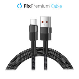 FixPremium - USB-C / USB Cable cu Fast Charging (2m), negru