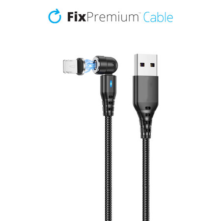 FixPremium - Lightning / USB Cablu Magnetic (1m), negru