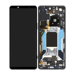 Sony Xperia 5 IV XQ-CQ54 - Ecran LCD + Sticlă Tactilă + Ramă (Black) - A5050962A Genuine Service Pack