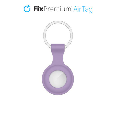 FixPremium - Silicon Breloc pentru AirTag, violet