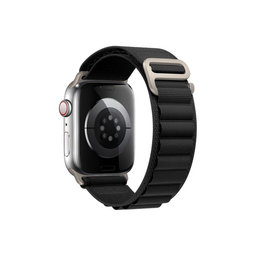 FixPremium - Curea Alpine Loop pentru Apple Watch (42, 44, 45 & 49mm), negru