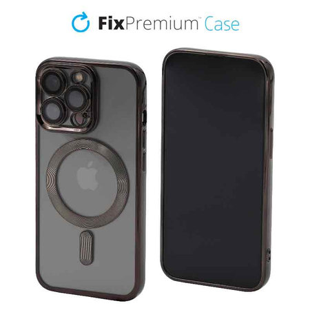 FixPremium - Caz Crystal cu MagSafe pentru iPhone 13 Pro, negru