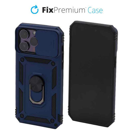 FixPremium - Caz CamShield pentru iPhone 13 Pro Max, albastru